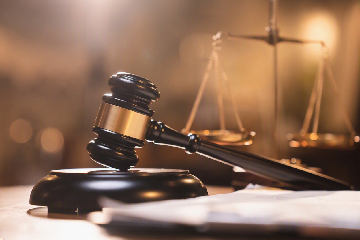 Gavel and scales of justice